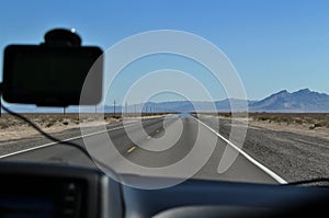 Road through the Mojave Desert