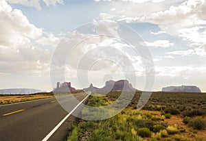 On the Road Monument Valley panorama - Arizona, AZ