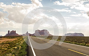 On the Road Monument Valley panorama - Arizona, AZ