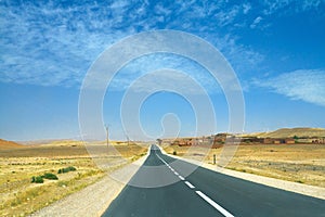 Road on Moroccan suburbs