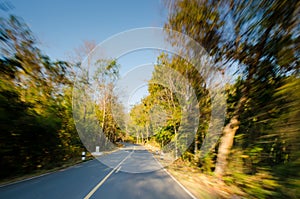 Road motion blur effect