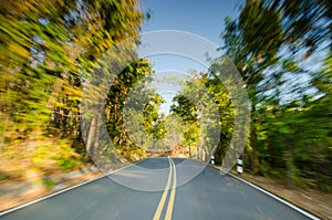 Road motion blur effect