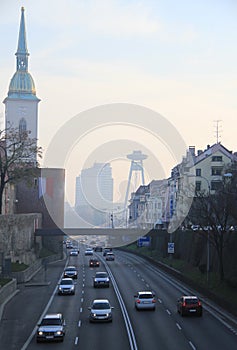 The road motion in Bratislava