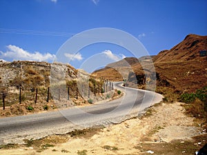 Road at mountain photo