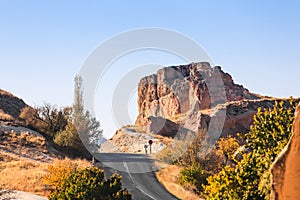 Road and mountain in Cappadokia