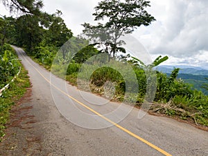 The road on mountain in chiangrai thailand