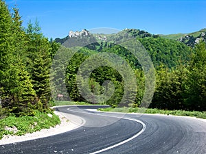Road in mountain landscape