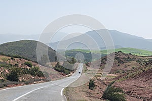 Road among the mountain from Marrakesh to Quarzazate