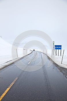 Road on a mountain pass