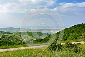 Road on a mountain slope, Azerbaijan