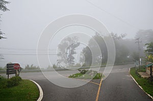 Road on Mountain to Pai at Mae Hong Son Thailand