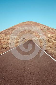 road and mountain