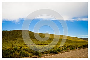 Road between mountains