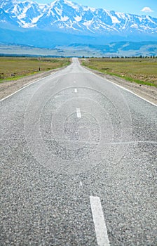The road in the mountains