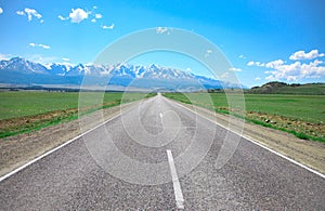 The road in the mountains