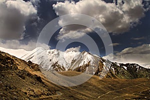 Road and mountains