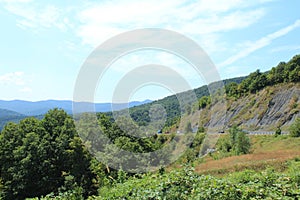 The road in the mountains
