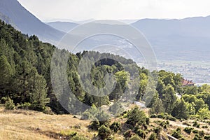 The road in the mountains