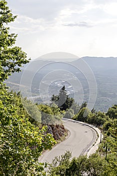 The road in the mountains