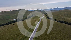 Road in Mountains, Aerial View