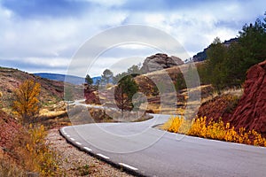 Road through the mountains photo