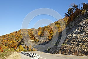 Road through mountains Appalachia photo