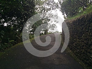 Road in mountains in Grecia, Costa Rica photo