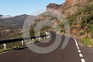 Road in the mountains on the island of Gran Canaria