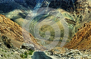 Road, Mountains of Leh, Ladakh, Jammu and Kashmir, India