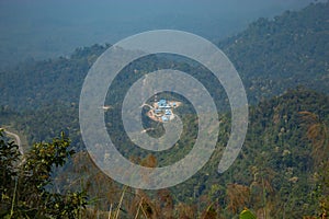 The road through the mountains , In Myanmar that viewpoint