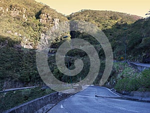 Road in mountains in Serra do Rio do Rastro , Brazil photo