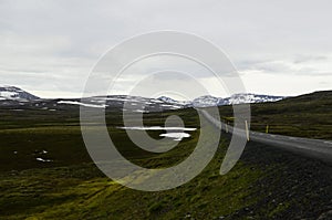 Road in the mountians of Iceland