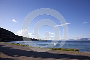 Road near a beach