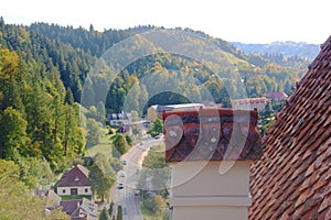 Road near Bran castle, Brasov, Romania