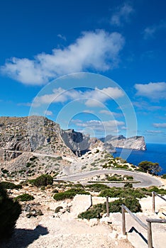 Road near cape Formentor Spain