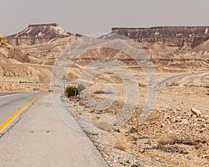 Road through the Negev desert