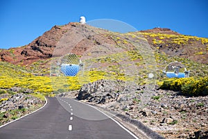 Road next observatories at La Palma