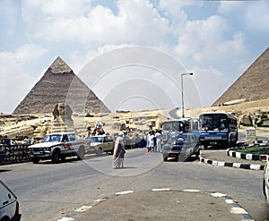 A vintage photo shot in Giza, Egypt, during a trip.