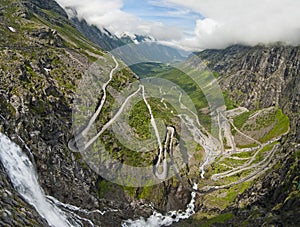 Road in Norway Trollstigen photo