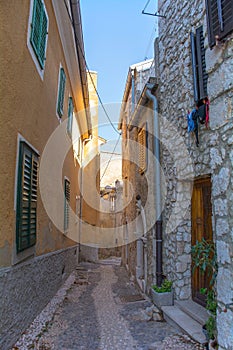 Road in Novi Vinodolski, Croatia