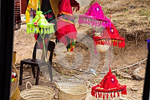 the road offer traditional hats northern Morocco