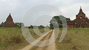 Road of Old Bagan in Myanmar.