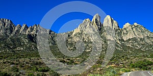 Road through Organ Mountains-Desert Peaks National Monument in New Mexico photo