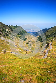 Road over Fagaras mountains