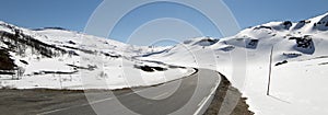 Road over Hallingskarvet in Norway