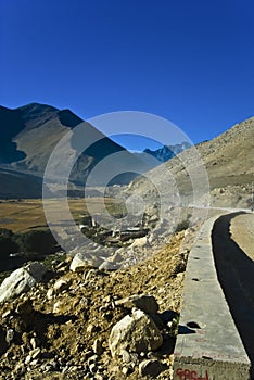 Road over Himalayan Mountains