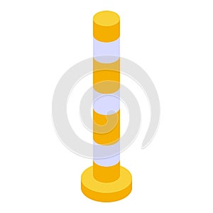 Road parking stick icon, isometric style