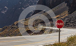 A road that passes through the Andes mountain range in the Route 60 and connects the city Santiago, Chile to Mendoza, Argentina.