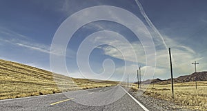 Road passing through Ancash - Huaraz, Long and empty road surrounded by mountains