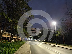 Road path in Thailand company in the morning